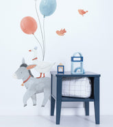 GENTLE FRIENDS - Grand sticker - L'âne et ballons
